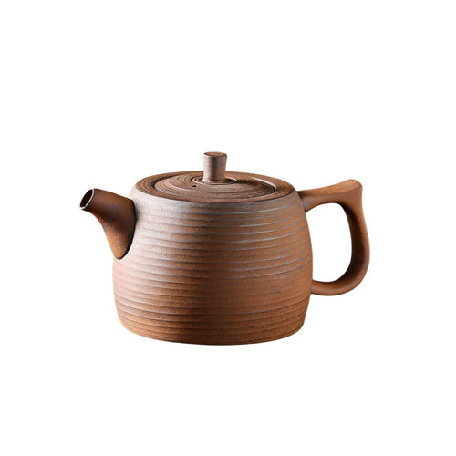 Theiere artisanale ceramique brute style zen individuel