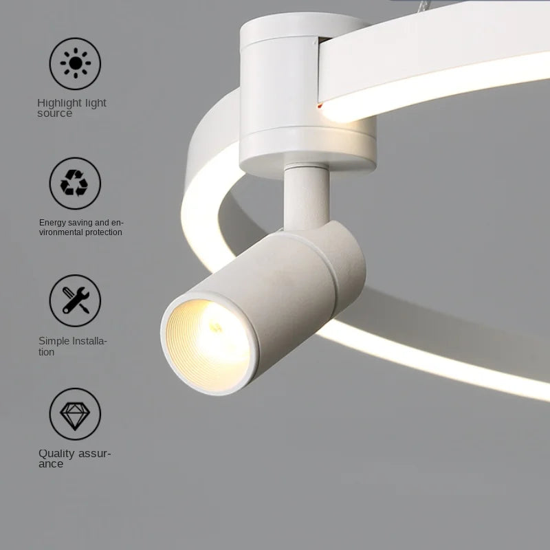 lustre postmoderne créatif multi angle pour hôtel boutique - vue 6 sur 15