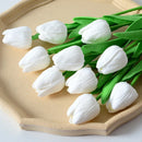 5 Bundles Vibrant Real Touch Artificial Tulips -Faux Flowers - &Home Accent - Weddings,Mother's Day,Valentine's Day