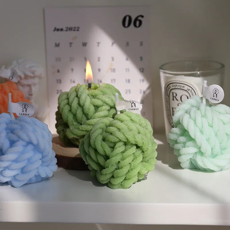 bougie aromatique en laine pour mariage décoration créative cadeau invité - vue 5 sur 13