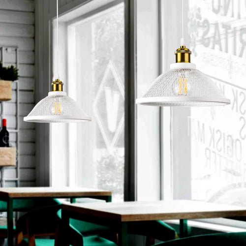 SANDYHA moderne créatif suspension rétro Style industriel grille lampes LED pour chambre chevet salle à manger décor lustres - vue 5 sur 10