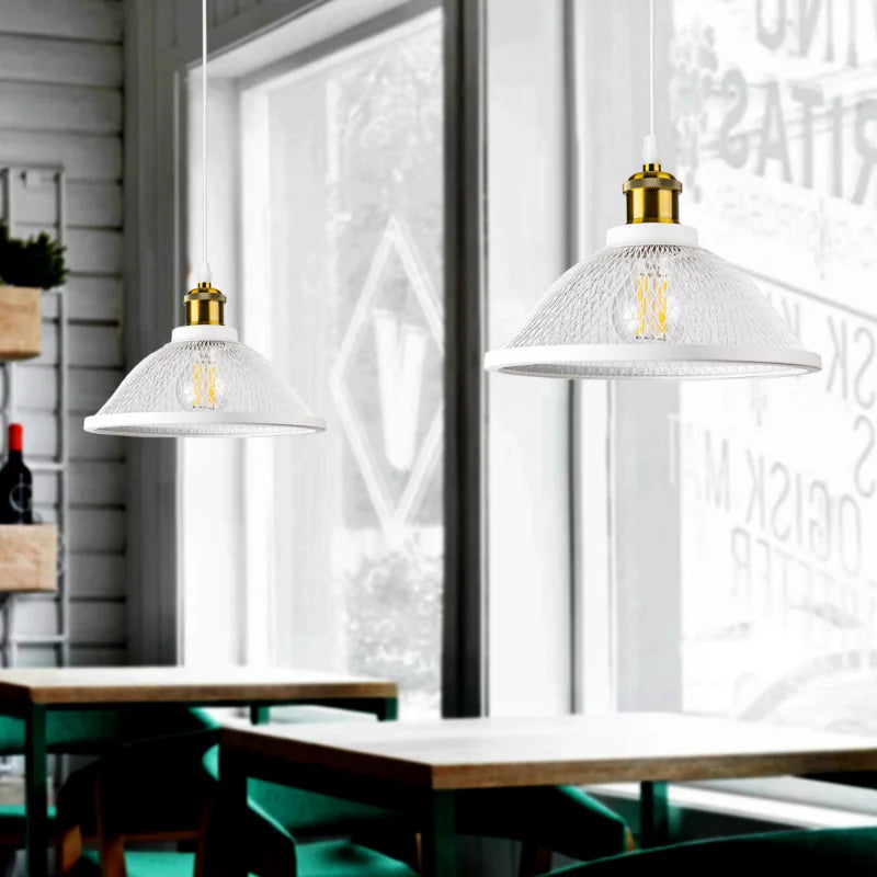 SANDYHA moderne créatif suspension rétro Style industriel grille lampes LED pour chambre chevet salle à manger décor lustres - vue 5 sur 10