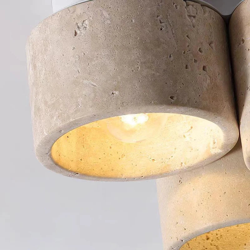 plafonnier en marbre naturel pour escaliers avec suspension - vue 6 sur 7