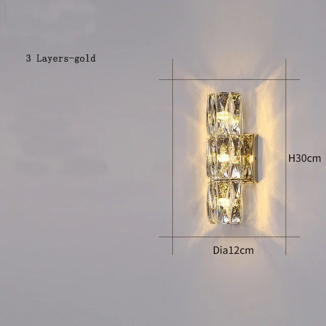 applique murale moderne en cristal pour décoration intérieure élégante - vue 10 sur 14