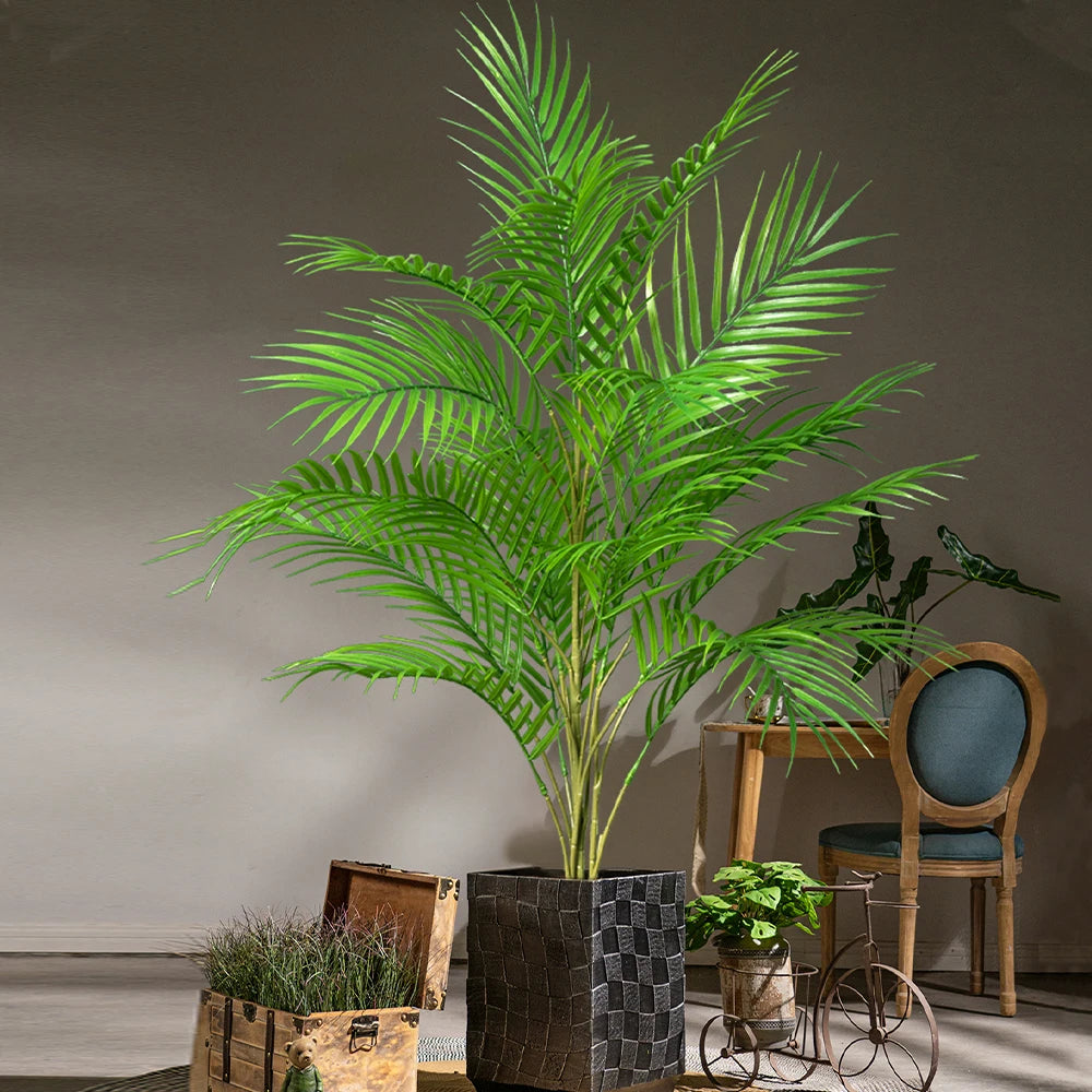 plantes artificielles tropicales grand palmier pour décoration intérieure et extérieure - vue 4 sur 9
