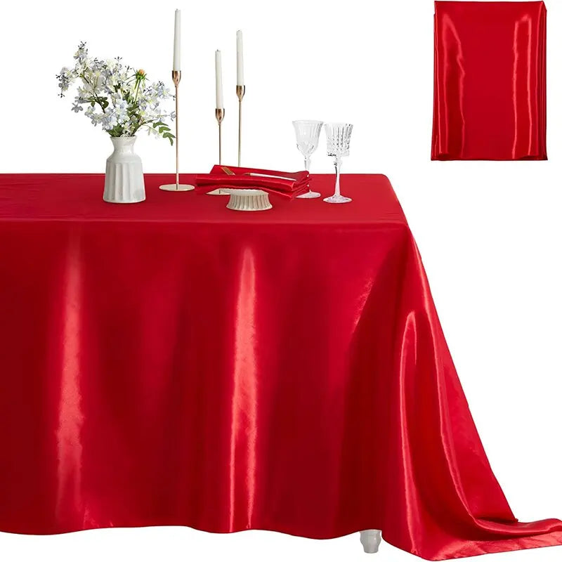 Nappe satin polyester douce oilproof pour table fete