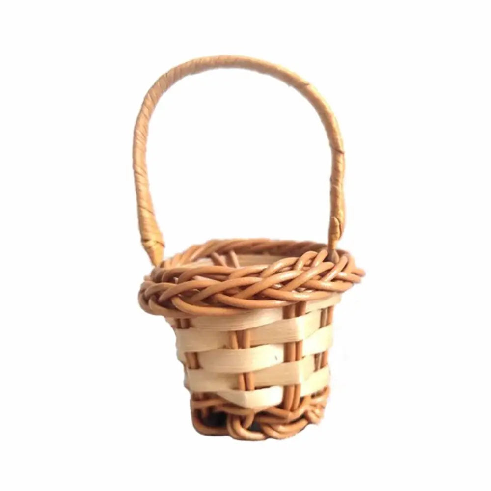mini paniers tressés pour fleurs avec poignée décorations de fête et mariage - vue 13 sur 13