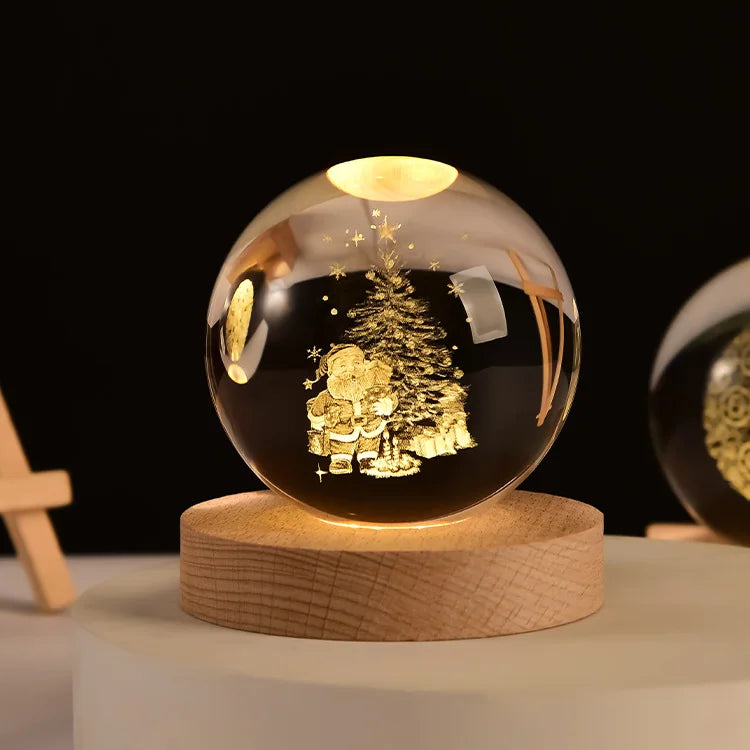 boule de cristal 3D système solaire gravé cadeau décoratif - vue 25 sur 32