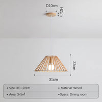 suspension en bois pour décoration intérieure nordique moderne