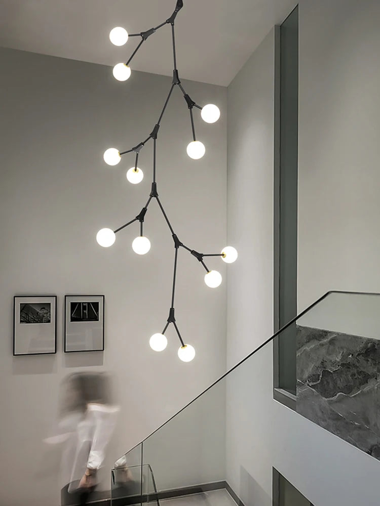 lustre moderne en verre pour intérieur nordique élégant - vue 4 sur 15