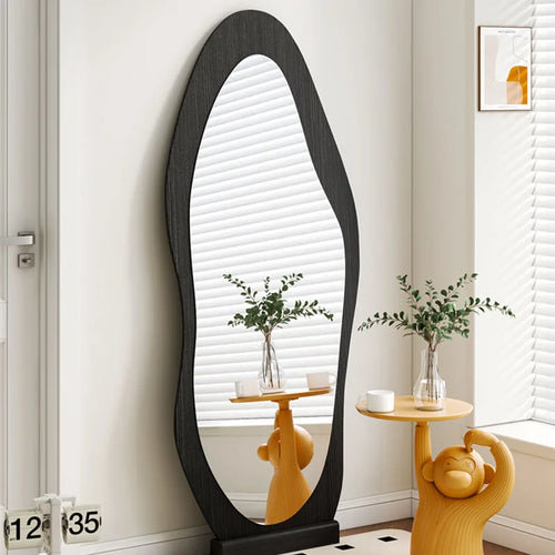 Minimalist wooden decorative mirror for stylish interiors - vue 3 sur 12