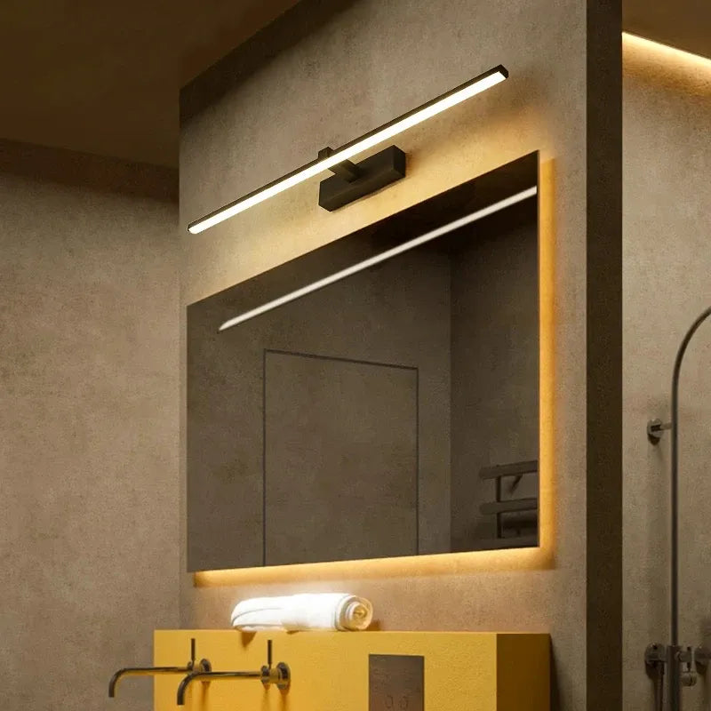 Applique murale miroir de salle de bains LED modernes en aluminium