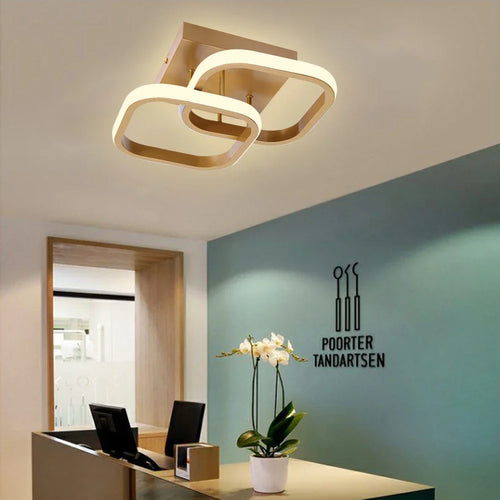 Plafonnier en métal lustre moderne haute luminosité porche lampe d'entrée lampe de plafond à économie d'énergie pour salon chambre - vue 2 sur 24