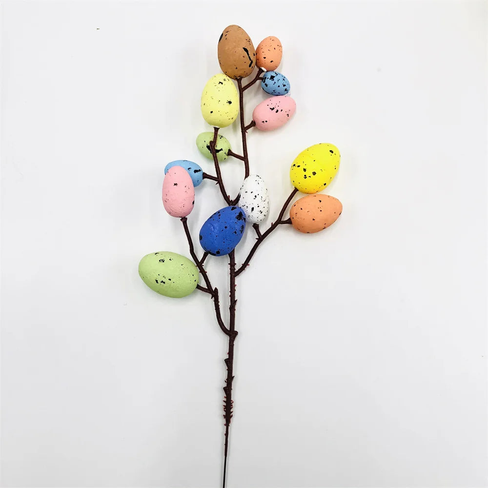 décoration de pâques en mousse œufs et plante artificielle pour la maison - vue 18 sur 19