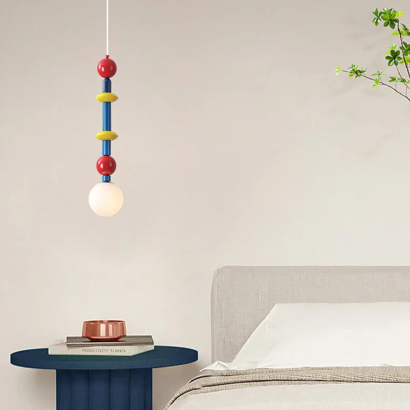 suspension boule en verre abat-jour haut plafond memphis - vue 5 sur 8