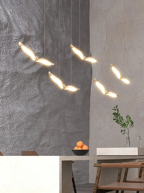 modern hanging chandelier for creative and minimalist atmosphere - vue 2 sur 9