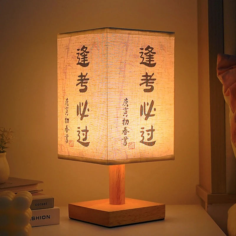 lampe à poser décorative carrée à led avec variateur et prise usb - vue 5 sur 9