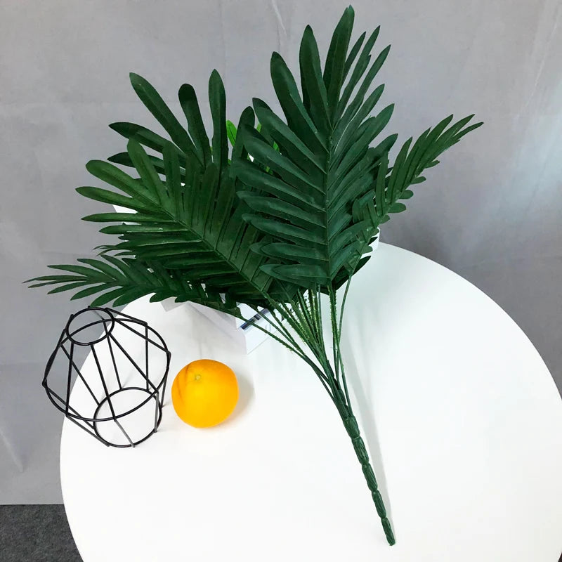 bouquet de fausses feuilles de palmier tropical décoratif pour fêtes et événements - vue 3 sur 13