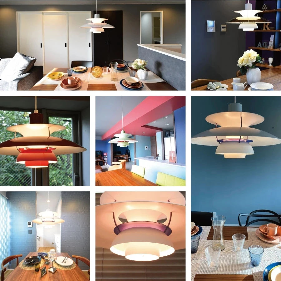 Moderne LED coloré parapluie suspension lustres nordiques lampe suspendue salle à manger Table Bar Restaurant luminaires - vue 10 sur 21