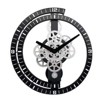 Industrial Gear Rotating Wall Clock, Silent Clock, Modern Design,Home Living Room,European Office Art Wall Decoration Horologe
