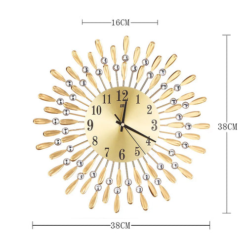 Crystal Sun Modern Style Silent Wall Clock 38X38/60X60/70X70cm, New Product Living Room Office Home Wall Decoration - vue 7 sur 14