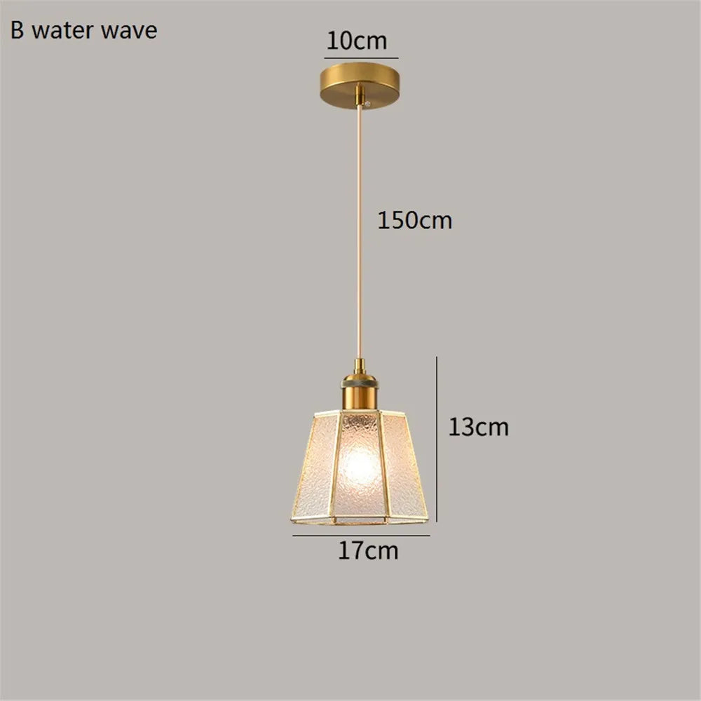 suspension nordique vintage en laiton vitrail loft éclairage décoratif