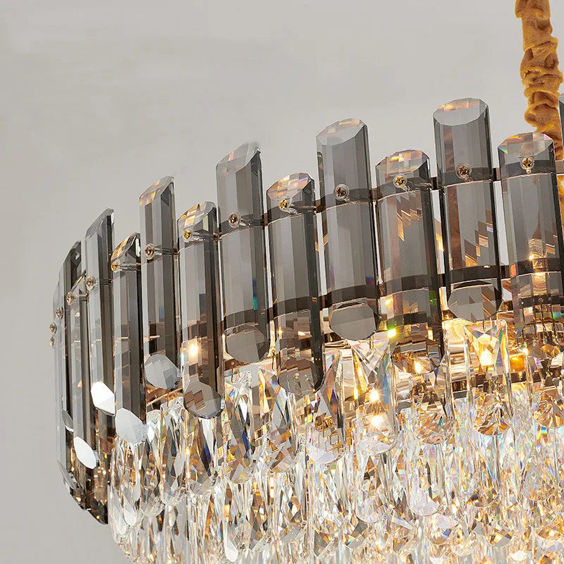 lustre k9 en cristal moderne pour éclairage intérieur - vue 6 sur 13