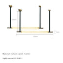 suspension design en cristal naturel avec ceinture en cuir