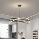 Minimalist Nordic LED chandelier for large art halls