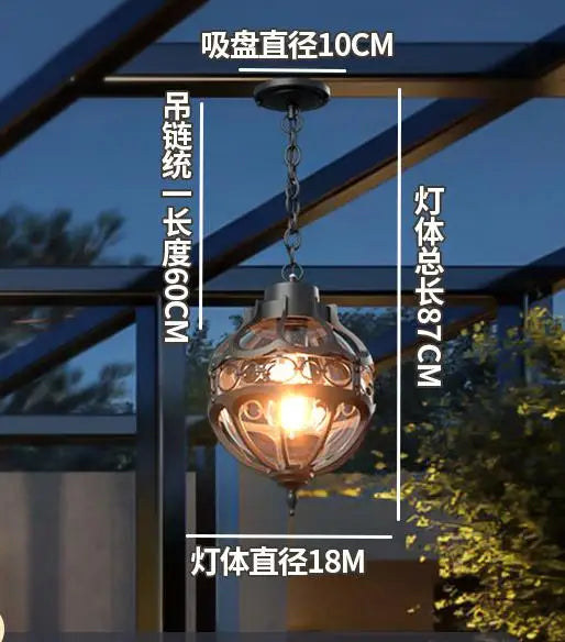 suspension industrielle en verre pour décoration intérieure et extérieure - vue 8 sur 10