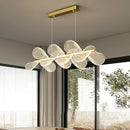 lustre en acrylique transparent avec anneau doré gradation variable