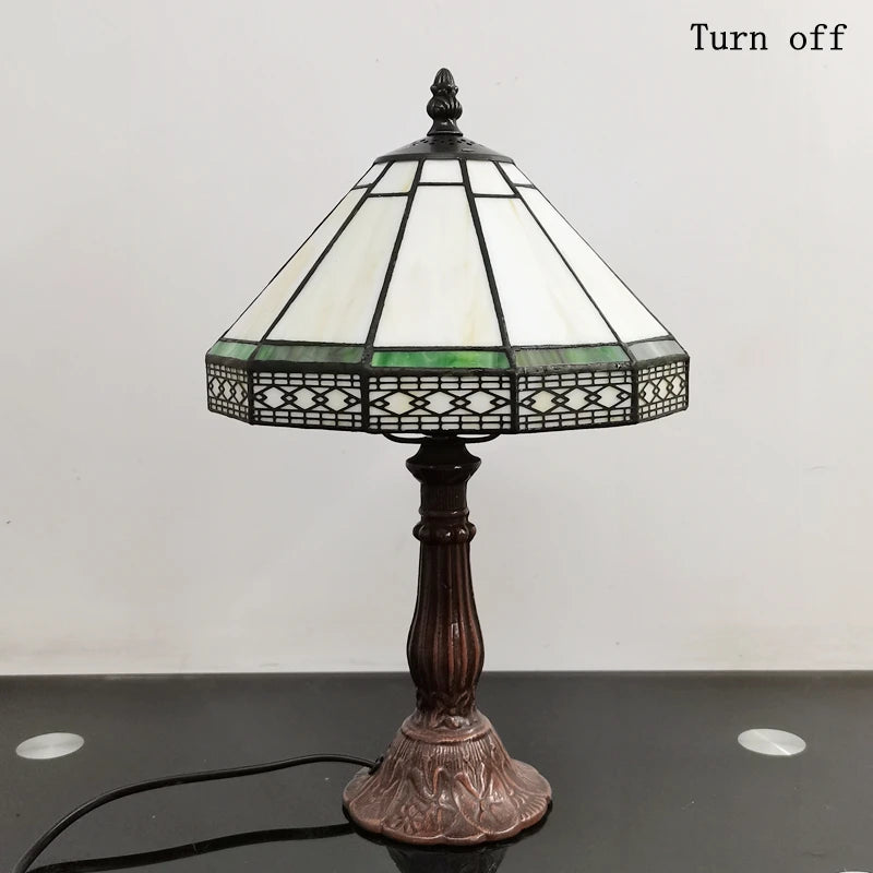 lampe à poser minimaliste scandinave en maille géométrique antique - vue 6 sur 6