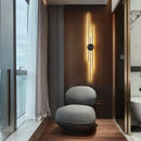 minimalist brass LED wall light for restaurant and aisle