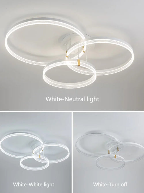 High-end creative minimalist nordic LED ceiling light - vue 4 sur 24