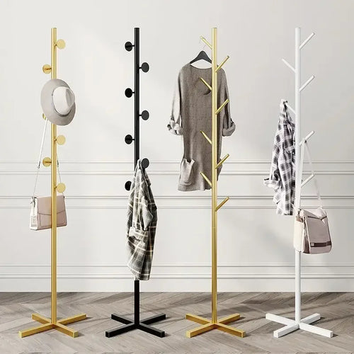 Metal Standing Holder for Purse, Tree with Light, Luxury Rock Plate Base, Marble Scarf and Bag Rack, Minimalist Stand - vue 3 sur 22
