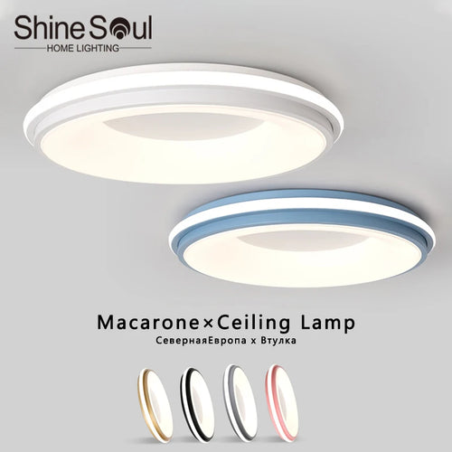 plafonnier led circulaire moderne nordique macaron éclairage maison
