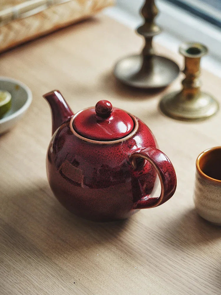Theiere japonaise en porcelaine sous émail haute temperature - vue 4 sur 6