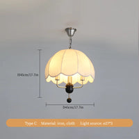 lustre en tissu de luxe français pour décoration intérieure