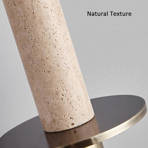 Suspension LED en travertin jaune naturel japonais