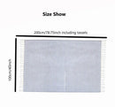 serviette de plage turque xl franges rayures absorbante