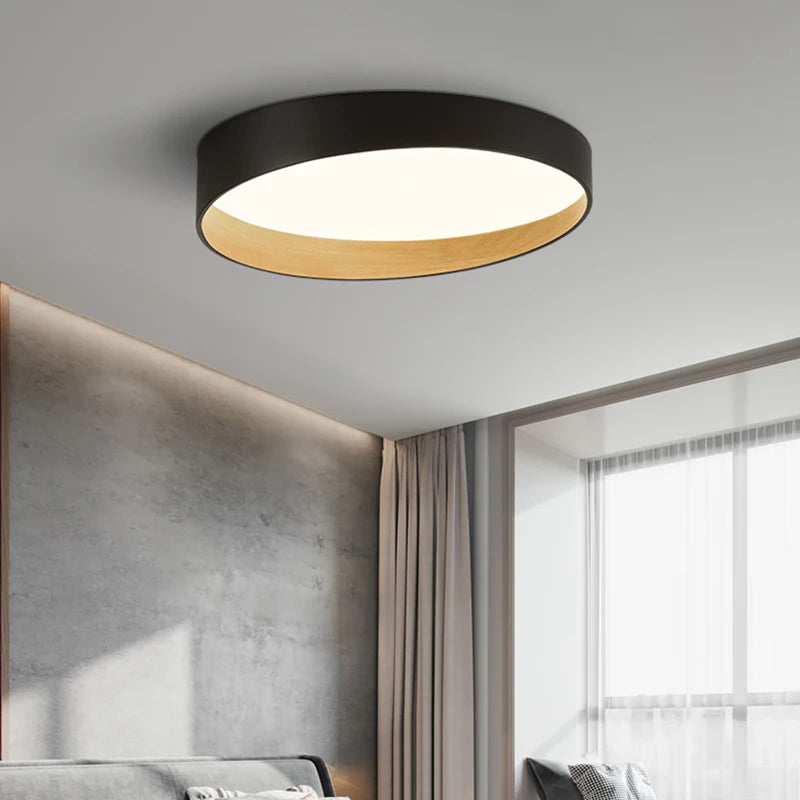 plafonniers minimalistes modernes grain de bois créatifs - vue 4 sur 18