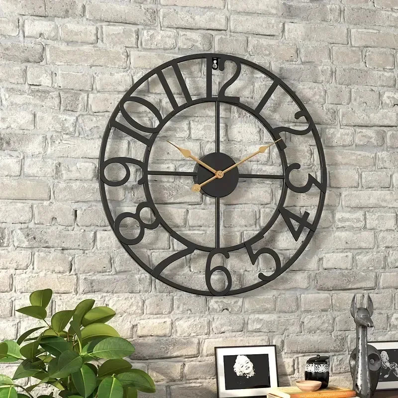 horloge murale rétro en métal décoration créative pour votre intérieur - vue 4 sur 8