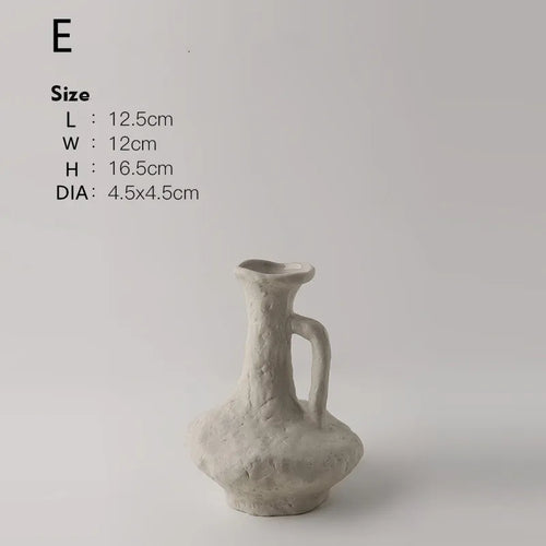 Hydroponics Nordic Style Simple Flower Pot, Ceramic White Vases, Table Accessories, Bathroom Aesthetic Room Decoration - vue 15 sur 15