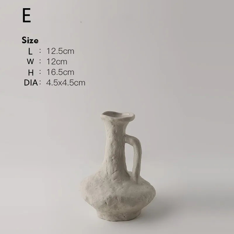 Hydroponics Nordic Style Simple Flower Pot, Ceramic White Vases, Table Accessories, Bathroom Aesthetic Room Decoration - vue 14 sur 15