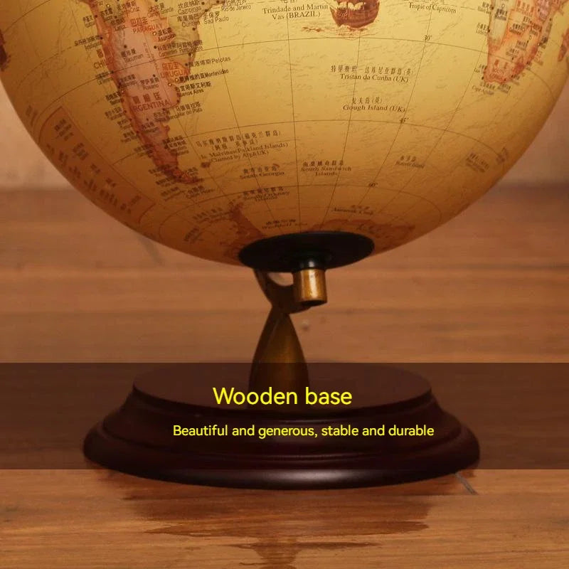 lampe à poser rétro avec globe terrestre rotatif décoratif - vue 4 sur 10
