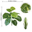 Artificial monstera plant with realistic leaves for indoor decoration