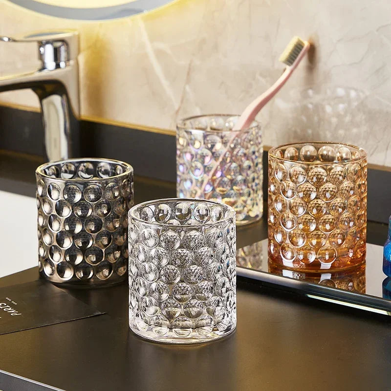 tasse en verre pour bain de bouche accessoires de salle de bain - vue 2 sur 13