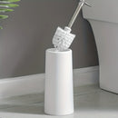 Toilet Brush, Household No Dead Corner Stainless Steel Long Handle Squat Toilet Cleaning Brush Set Toilet bowl scrubber Bathroom