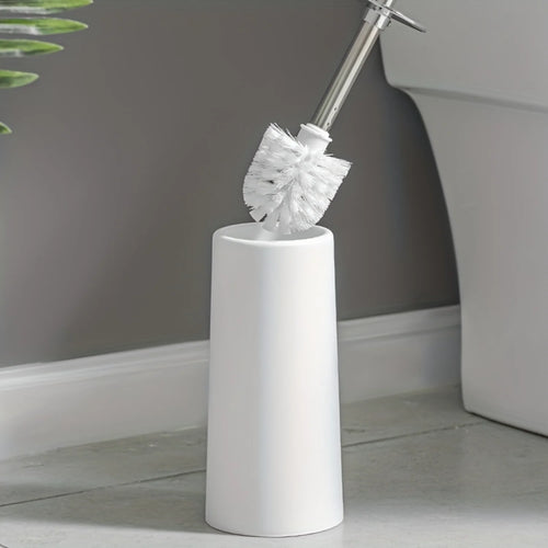 Toilet Brush, Household No Dead Corner Stainless Steel Long Handle Squat Toilet Cleaning Brush Set Toilet bowl scrubber Bathroom - vue 5 sur 8