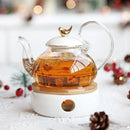 Service à thé vintage porcelaine théière filtre chauffe